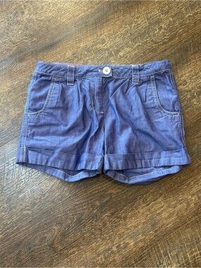 Mini Boden Blue Girls' Roll-Hem Shorts